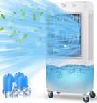 Swamp Cooler, Towallmark 4100CFM Evaporative Air Cooler with 15.8 Gallon Water Tank and 2 Ice Packs, 3 Modes & Wind Speeds, 3-IN-1 Evaporative Cooler for Outdoor Indoor Use