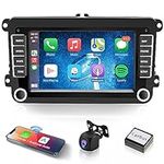 2G 64G Android Car Stereo for VW Jetta Seat Passat Tiguan CC Golf Skoda with Wireless Apple Carplay&Android Auto, 7'' Touch Screen Car Radio with Bluetooth GPS FM WiFi Backup Camera for Volkswagen