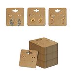 DEEPTAGS Jewellery Display Cards for Earring, Necklace, Jewelry, Bracelet - Brown, 500 PCS
