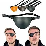 Leather Eye Patch, Eye Patch, Man Eye Patch, Woman Eye Patch, Slim Eye Patch, Eye patch (Black)