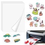 ADERTOS 30 Sheets A4 Sticker Paper Labels Waterproof Printable Vinyl Stickers Paper Matte Sticker Printer Paper Self-Adhesive Vinyl Inkjet Film Decal for Inkjet & Laser Printers - White, 297 x 210 mm