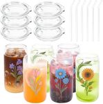 Kiicii 16OZ Drinking Glass Cup with