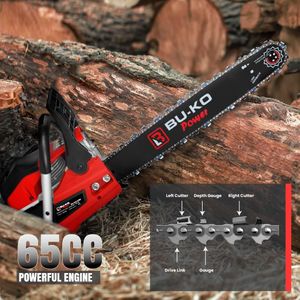 BU-KO 65cc Petrol Chainsaw 20" – 20 Inch Gas Powered Saw