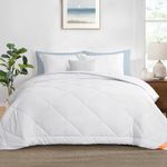 Aisbo Double Duvet All Year Round 4.5 Tog Soft Lightweight Duvet Autumn Double Bed with Corner Tabs, Anti Allergy Bed Quilt Duvet Insert with 150 GSM Filling, 200x200cm