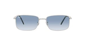 Ray-Ban Unisex Gradient Blue Lens Rectangle Sunglasses - 0RB3717