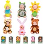 6 Pcs Mini Baby Dolls 3 Inch Realistic Lifelike Small Baby Dolls with Cute Animal Outfits Lifelike Tiny Baby Dolls for Toddlers Kids Toys Figures