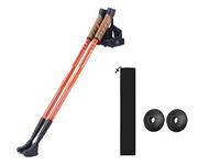 2 X Hikehobby® Antishock With Handle Trekking Walking Hiking Stick Pole (orange)