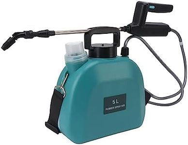 Electric Weed Sprayer, 5L Electric Backpack Sprayer Battery Powered with Anti Slip Handle, Portable Spray Bottle Automatic for Garden Car Pet Cooling(5L Green)