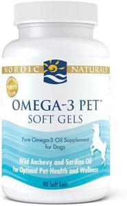 Nordic Naturals Omega-3 Pet, Unflavored - 90 Soft Gels - 330 mg Omega-3 Per Soft Gel - Fish Oil for Dogs with EPA & DHA - Promotes Heart, Skin, Coat, Joint, & Immune Health