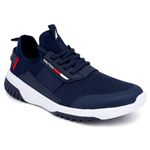 Nautica Men's Sneakers: Athletic, Comfortable, Casual Lace-Up Fashion Walking Shoes, Navy White-geoff, 9.5