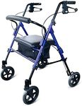 Days Rollator Mobility Aid, Boxed, Lightweight Walker, Standard, Red