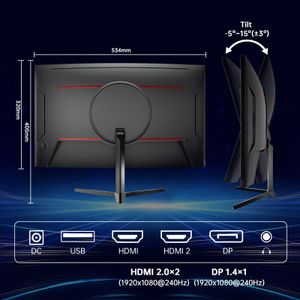 KTC 34" Curved Gaming Monitor – UltraWide LED Display