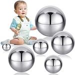 Shappy 6 Pcs Baby Sensory Reflective Balls Stainless Steel Mirror Balls Gazing Ball Mirrored Spheres Sensory Balls for Baby Toddler Color Image Reflection Nursery Bedroom Ornaments, 6 Sizes (Silver)