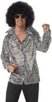 California Costumes Men's Groovy Disco Shirt,Silver,Large Costume