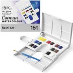 Winsor & Newton Cotman Water Colour The Compact Set - 14 Half Pens (Multicolor)