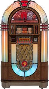 Crosley CR1208A-OA Slimline Full Size CD Jukebox with Bluetooth and Percolating Bubble Tubes - Holds 80 CDs