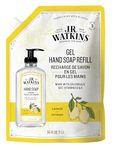 J.R. Watkins Lemon Gel Hand Soap Refill Pouch, Scented Liquid Hand Wash for Bathroom or Kitchen, USA Made and Cruelty Free, 1 Liter