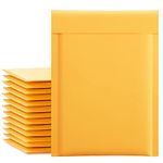 UCGOU Kraft Bubble Mailers 6x10 Inch 50 Pack Yellow Padded Envelopes #0 Small Business Mailing Packages Self Sealing Tear Resistant Boutique Bulk Mail Shipping Bags for Jewelry Makeup Supplies