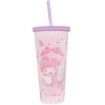 Blue Sky Studios Hello Kitty Large Straw Cup, 700 ml, Kawaii Water Bottle, Cute Drinking Tumbler, Hello Kitty Gifts - My Melody