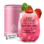 CROWNLY CRYSTAL® Funny Gifts for Women Leaving Gifts for Colleagues Women Personalised Wine Glass Gin Glasses Gift Ideas for Women Funny Gifts for Friends Birthday Gifts for Women Personalised Gifts