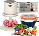Arigold Wireless Mini Food Processor 600ML + 3/240ml Bowls - Kitchen Essentials, Small Blender for baby food, Chopper, Kitchen Appliances, Vegetable slicer, garlic mincer, meat grinder, meat slicer.