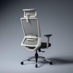 Green Soul Leo | Designed for Broad Shoulders | Mesh | Ergonomic Office Chair for Work | 3 Year Warranty | Single Lock Synchro-Tilt Recline | Adjustable Lumbar | White Grey