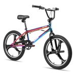 Hiland 20 Inch 3 Spoke Kids BMX Bike for Boys Girls, 360 Degree Rotor Freestyle, 4 Pegs Single Speed Kid Bicycle