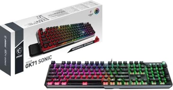 MSI Vigor GK71 Sonic US Mechanical RGB Gaming Keyboard Sonic Red Switches