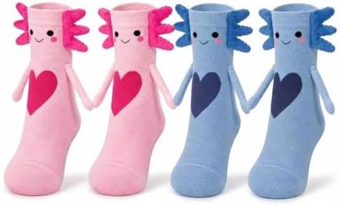 LASER HAND Axolotl Holding Hands Socks,Fun Axolotl Gifts for Teengril