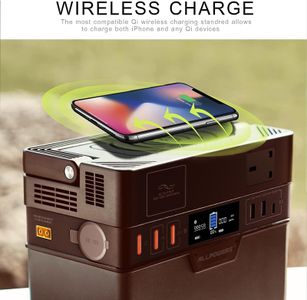 ALLPOWERS Portable Power Station 300W 288Wh – Solar Generator with 100W Foldable Panel for Camping, Travel, Emergency Backup