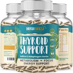 Thyroid Support with Iodine ǀ 1069mg Extra Strength Supplement for Metabolism, Energy, Focus, Fatigue, Stress & Anxiety with Ashwagandha, L-Tyrosine, Zinc, Selenium & More