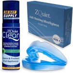 ZQuiet Anti-Snoring Mouthpiece Solution - Comfort Size #1 (Single Device) + Cleaner (1.5oz Bottle) - Made in USA Snoring Solution for a Better Night’s Sleep (Blue)