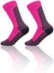 VFAMAN Waterproof socks for men & women. For outdoor activities 100% waterproof breathable windproof golf running cycling hiking walking (Rose Red, S（UK4-7)/EU(36-38)