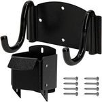 IronDIY Heavy-Duty Wheelbarrow Storage Bracket, Black, Sturdy, 80 lbs Capacity, for Outdoor Use