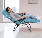 Spacecrafts® Premium Steel Recliner Chair for Home Relaxation | Foldable, Space-Saving Easy Chair with Cushion & Arm Rest | 5 Adjustable Positions Zero Gravity Recliner for Elderly & Sleep
