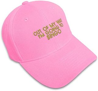 Baseball Cap Our of My Way Going Bingo Embroidery Funny & Novelty Humor Acrylic Hats for Men Women Strap Closure Soft Pink Design Only