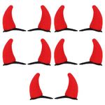 KALLORY 10pcs Devil Horn Hair Clip, Halloween Cute Hair Pins Red Devil Horns Headdress Horns Barrettes for Cosplay Party