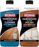 Weiman Hardwood Floor Cleaner and Polish Restorer Combo - 2 Pack - High-Traffic Hardwood Floor, Natural Shine, Removes Scratches, Leaves Protective Layer
