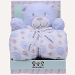 abracadabra Toy with Blanket Gift Set for Newborns & Infants, 0+ Years (Bear, Blue)