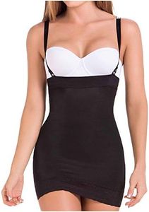 MARIAE FU112 Strapless Slimmer Shapewear Slip Dress | Faja Vestido Black XS