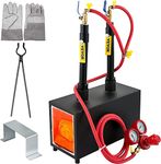 VEVOR Propane Knife Forge, Farrier Furnace with Dual Burners, Portable Square Metal Forge with an Open Structure, Large Capacity, for Blacksmithing, Knife Making, Forging Tools and Equipment