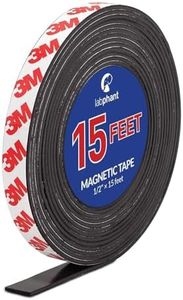 Magnetic Tape 3M Roll (1/2 Inch Wide x 3M Long) with Strong Adhesive Backing – Flexible Magnetic Strip Craft Tape for DIY, Office & Home Use