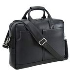 Polare Napa Leather 16'' Laptop Case Bag Briefcase Messenger Bag For Men with Premium YKK Zippers