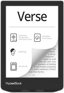 PocketBook Verse E-Readers | Eye-Friendly 6'' E-Ink Carta™ HD Touchscreen | Adjustable SMARTlight | Up to 1 Month of Battery Life | WiFi & Memory Card Slot | E-Book Reader in Misty Grey