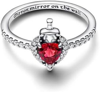 Pandora Disney Villains Evil Queen Anillo 193422C01, Plata de ley, Cristal.