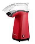 Nostalgia Hot-Air Electric Popcorn Maker, 12 Cups, Healthy Oil Free Popcorn with Measuring Scoop, Red