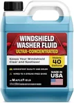 Maplefield - Windshield Washer Fluid Concentrate - All-Season, Streak-Free Car Window Cleaner - 8 fl oz, Makes 40 Gallons - Easy Capful Measurement