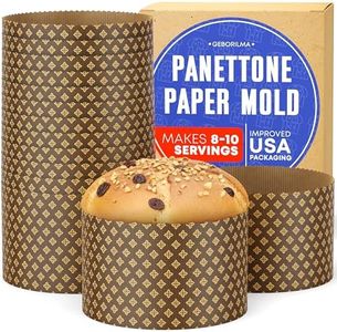 Premium Panettone Paper Mold Extra Large - 40 oz Disposable Panettone Pan for Cake and Bread - 7 in Panettone Mold 1 kg - Forms for Baking Paska and Kulich for Christmas 12 pack