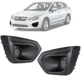 COOL STAR Fog Light Lamp Cover Bezel Front Bumper Compatible with Subaru Impreza 2012-2014 Matte Black Replaces 57731FG200 57731FG210 57731FJ000 57731FJ010 (Note:Not Fit WRX Models)