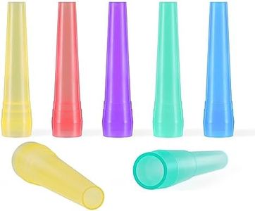 Hookah Tips Disposable Shisha Mouth Tip Individual Wrapped Mix Colors Glossy Hookah Hose Mouth Filter Fit for Almost Hookah Mouthpiece Handles Made of BPA-Free Plastic - No Burrs (Pack of 100 Tips-C)